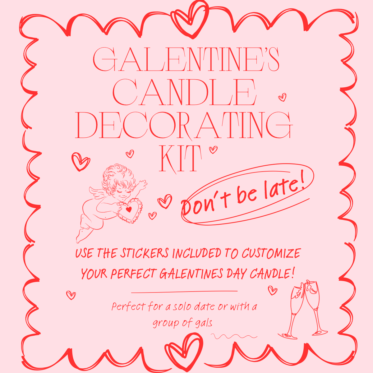 Galentine’s Glow Candle Decor Kit